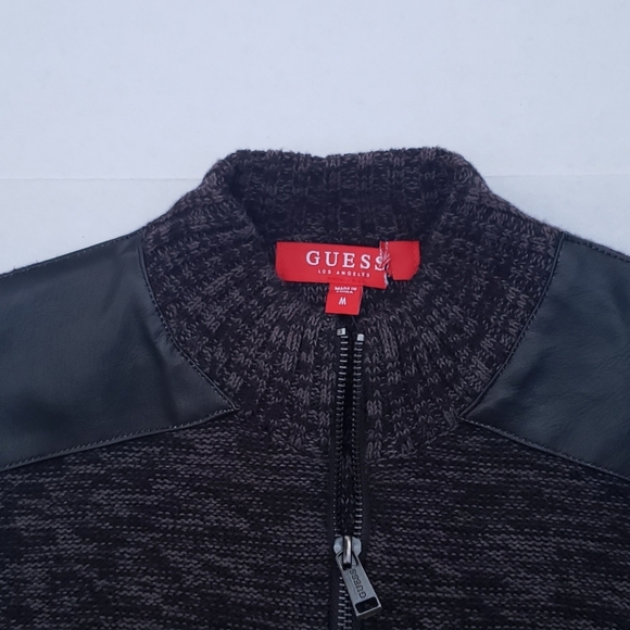 New GUESS Drian Mock-Neck Zip Sweater - Picture 6 of 8